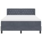 Letto a Box Spring con Materasso grigio scuro 160x200 cm in velluto