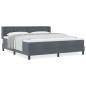 vidaXL Letto con Box Spring e Materasso Grigio Scuro 180x200 cm Velluto vidaXL Letto con Box Spring e Materasso Grigio Scuro 180x200 cm Velluto