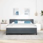vidaXL Letto con Box Spring e Materasso Grigio Scuro 180x200 cm Velluto vidaXL Letto con Box Spring e Materasso Grigio Scuro 180x200 cm Velluto