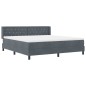 vidaXL Letto con Box Spring e Materasso Grigio Scuro 180x200 cm Velluto vidaXL Letto con Box Spring e Materasso Grigio Scuro 180x200 cm Velluto