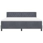 vidaXL Letto con Box Spring e Materasso Grigio Scuro 180x200 cm Velluto vidaXL Letto con Box Spring e Materasso Grigio Scuro 180x200 cm Velluto