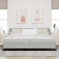 vidaXL Letto a Rete con Materasso Grigio Chiaro 200x200 cm Velluto