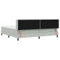 vidaXL Letto a Rete con Materasso Grigio Chiaro 200x200 cm Velluto