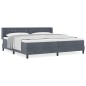 vidaXL Letto Box Spring con Materasso Grigio Scuro 200x200 cm Velluto