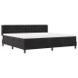 Letto Box Spring con Materasso nero 200x200 cm in Velluto Letto Box Spring con Materasso nero 200x200 cm in Velluto
