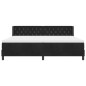 Letto Box Spring con Materasso nero 200x200 cm in Velluto Letto Box Spring con Materasso nero 200x200 cm in Velluto