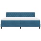 Letto Box Spring vidaXL con Materasso Blu Scuro 200x200 cm in Velluto