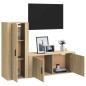 Set di Mobili Porta TV 2 pz Rovere Sonoma in Legno Multistrato Set di Mobili Porta TV 2 pz Rovere Sonoma in Legno Multistrato