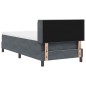 vidaXL Letto a Rete con Materasso Grigio Scuro 90x190 cm Velluto vidaXL Letto a Rete con Materasso Grigio Scuro 90x190 cm Velluto
