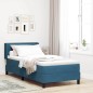 Letto a molle indipendenti con materasso vidaXL Blu scuro 90x190 cm Velluto