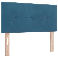 Letto a molle indipendenti con materasso vidaXL Blu scuro 90x190 cm Velluto
