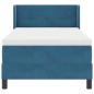 Letto a molle indipendenti con materasso vidaXL Blu scuro 90x190 cm Velluto