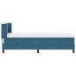 Letto a molle indipendenti con materasso vidaXL Blu scuro 90x190 cm Velluto