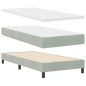 vidaXL Letto con Rete a Molle e Materasso Grigio Chiaro 90x200 cm Velluto