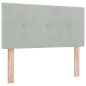 vidaXL Letto con Rete a Molle e Materasso Grigio Chiaro 90x200 cm Velluto