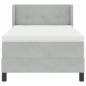 vidaXL Letto con Rete a Molle e Materasso Grigio Chiaro 90x200 cm Velluto