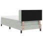 vidaXL Letto con Rete a Molle e Materasso Grigio Chiaro 90x200 cm Velluto