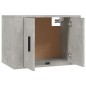 Set di Mobili Porta TV 3 pz Grigio Cemento in Legno Multistrato Set di Mobili Porta TV 3 pz Grigio Cemento in Legno Multistrato