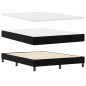 vidaXL Letto con Rete a Molle e Materasso Nero 140x190 cm Velluto