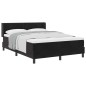 vidaXL Letto con Rete a Molle e Materasso Nero 140x190 cm Velluto