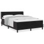 vidaXL Letto con Rete a Molle e Materasso Nero 140x190 cm Velluto