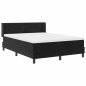 vidaXL Letto con Rete a Molle e Materasso Nero 140x190 cm Velluto