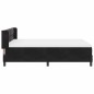 vidaXL Letto con Rete a Molle e Materasso Nero 140x190 cm Velluto