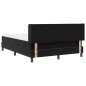 vidaXL Letto con Rete a Molle e Materasso Nero 140x190 cm Velluto