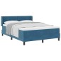 Letto Box Spring vidaXL con Materasso Blu Scuro 140x190 cm in Velluto Letto Box Spring vidaXL con Materasso Blu Scuro 140x190 cm in Velluto