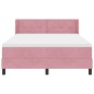 vidaXL Letto con Contenitore e Materasso Rosa 140x190 cm Velluto