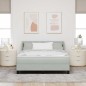 Letto Box Spring con Materasso grigio chiaro 160x200 cm in Velluto Letto Box Spring con Materasso grigio chiaro 160x200 cm in Velluto