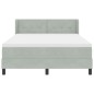 Letto Box Spring con Materasso grigio chiaro 160x200 cm in Velluto Letto Box Spring con Materasso grigio chiaro 160x200 cm in Velluto