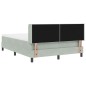 Letto Box Spring con Materasso grigio chiaro 160x200 cm in Velluto Letto Box Spring con Materasso grigio chiaro 160x200 cm in Velluto