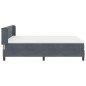 Letto a Molle Box con Materasso Grigio Scuro 160x200 cm in Velluto Letto a Molle Box con Materasso Grigio Scuro 160x200 cm in Velluto