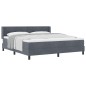 vidaXL Letto a box con materasso Grigio Scuro 180x200 cm in Velluto vidaXL Letto a box con materasso Grigio Scuro 180x200 cm in Velluto
