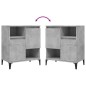 Credenze 2pz Grigio Cemento 60x35x70 cm in Legno Multistrato Credenze 2pz Grigio Cemento 60x35x70 cm in Legno Multistrato