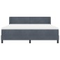 vidaXL Letto a box con materasso Grigio Scuro 180x200 cm in Velluto vidaXL Letto a box con materasso Grigio Scuro 180x200 cm in Velluto