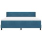 vidaXL Letto con rete e materasso Blu Scuro 180x200 cm Velluto vidaXL Letto con rete e materasso Blu Scuro 180x200 cm Velluto