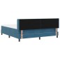 vidaXL Letto con rete e materasso Blu Scuro 180x200 cm Velluto vidaXL Letto con rete e materasso Blu Scuro 180x200 cm Velluto