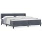 vidaXL Letto a Box Spring con Materasso Grigio Scuro 200x200 cm Velluto