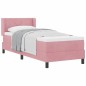 vidaXL Letto a Box con Materasso Rosa 80x200 cm in Velluto vidaXL Letto a Box con Materasso Rosa 80x200 cm in Velluto