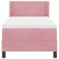 vidaXL Letto a Box con Materasso Rosa 80x200 cm in Velluto vidaXL Letto a Box con Materasso Rosa 80x200 cm in Velluto