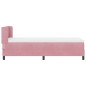 vidaXL Letto a Box con Materasso Rosa 80x200 cm in Velluto vidaXL Letto a Box con Materasso Rosa 80x200 cm in Velluto