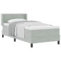 letto a molle vidaXL con materasso grigio chiaro 90x190 cm in velluto letto a molle vidaXL con materasso grigio chiaro 90x190 cm in velluto