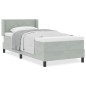letto a molle vidaXL con materasso grigio chiaro 90x190 cm in velluto letto a molle vidaXL con materasso grigio chiaro 90x190 cm in velluto
