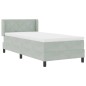 letto a molle vidaXL con materasso grigio chiaro 90x190 cm in velluto letto a molle vidaXL con materasso grigio chiaro 90x190 cm in velluto
