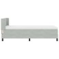 letto a molle vidaXL con materasso grigio chiaro 90x190 cm in velluto letto a molle vidaXL con materasso grigio chiaro 90x190 cm in velluto