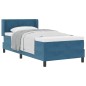 vidaXL Letto Box Spring con Materasso Blu Scuro 90x190 cm in Velluto vidaXL Letto Box Spring con Materasso Blu Scuro 90x190 cm in Velluto
