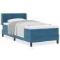 vidaXL Letto Box Spring con Materasso Blu Scuro 90x190 cm in Velluto vidaXL Letto Box Spring con Materasso Blu Scuro 90x190 cm in Velluto