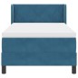 vidaXL Letto Box Spring con Materasso Blu Scuro 90x190 cm in Velluto vidaXL Letto Box Spring con Materasso Blu Scuro 90x190 cm in Velluto